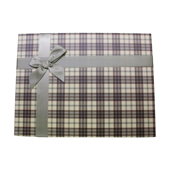 Green Plaid Box with Bow, Nested 3 pcs Large - 2235 - Picture 4 of 4